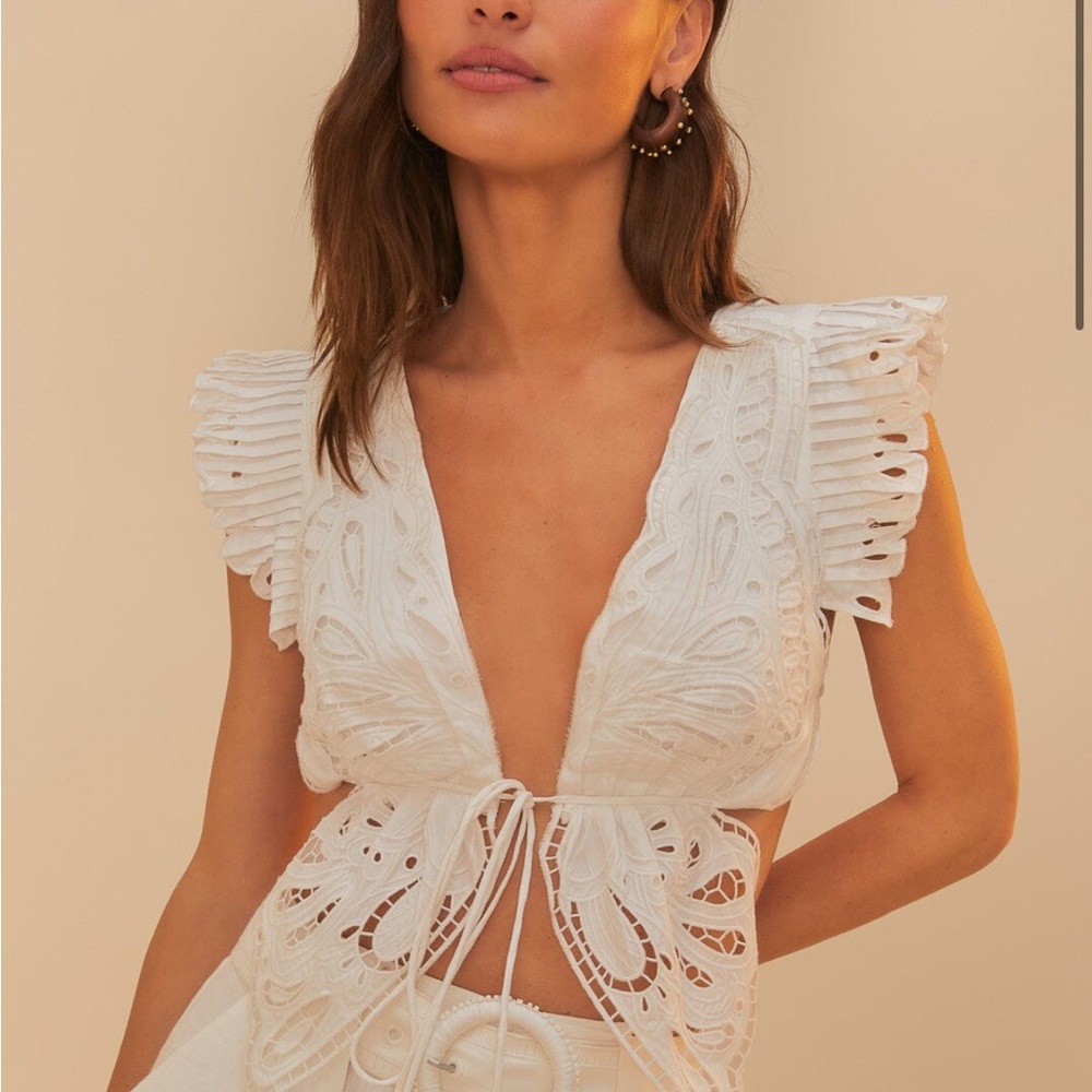 Off-White Butterfly Richelieu Blouse Farm Rio